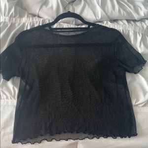 Black Mesh Top